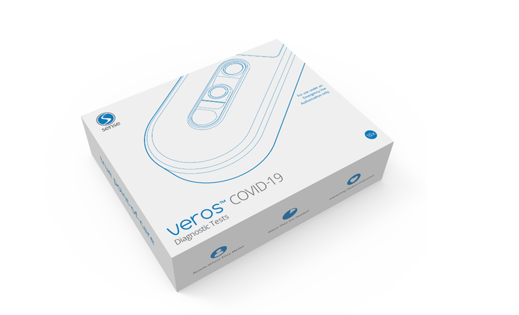 Veros COVID-19 test kit packaging