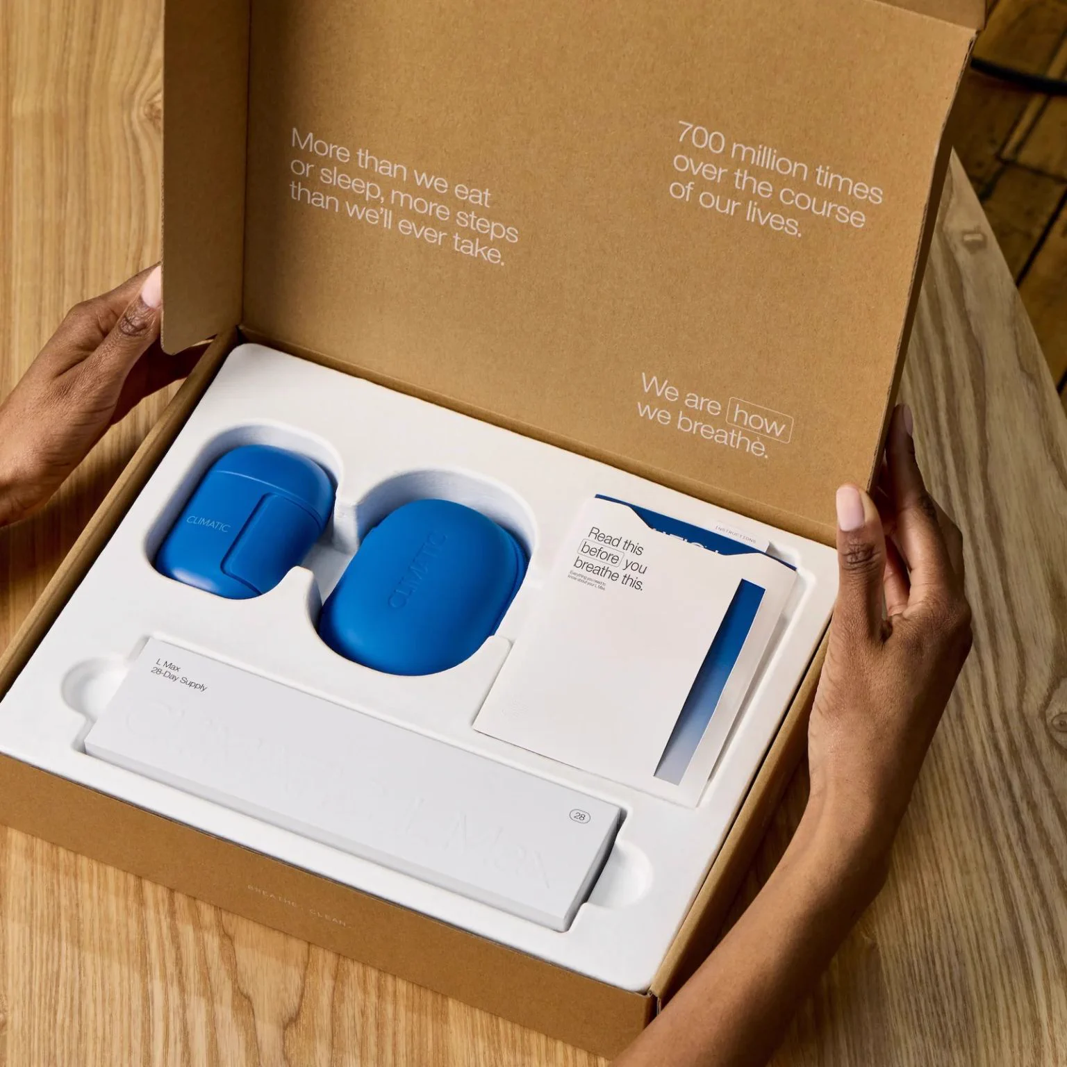 The Climatic L Max and travel case being unboxed